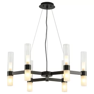Żyrandol do jadalni Candela DN1505-6 black Step wielopunktowy tuby czarny - Lampy sufitowe - miniaturka - grafika 1