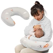 Poduszki do karmienia - Poduszka do karmienia minky 130 x 45 cm - mała poduszka do karmienia piersią w podróży miś - miniaturka - grafika 1