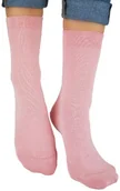 Skarpetki dla dzieci - Bawełniane dziewczęce skarpetki ze złotą nitką Noviti SB011-W-04 Różowe - miniaturka - grafika 1