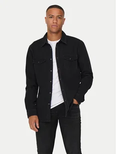 Only & Sons Koszula jeansowa Bane 22023247 Szary Regular Fit - Koszule męskie - miniaturka - grafika 1