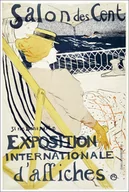 Plakaty - Galeria Plakatu, Plakat, Salon des Cent poster, Henri De Toulouse-Lautrec, 42x59,4 cm - miniaturka - grafika 1