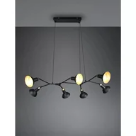 Lampy sufitowe - Trio Clayton 310300532 lampa wisząca zwis 5x28W E27 czarna - miniaturka - grafika 1