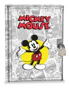 Zabawki kreatywne - Pamiętnik zamykany na kłódkę 80 str Mickey - miniaturka - grafika 1