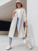 Płaszcze damskie - Płaszcz damski BINCIA jasnoszara Dstreet TY4338-M - miniaturka - grafika 1