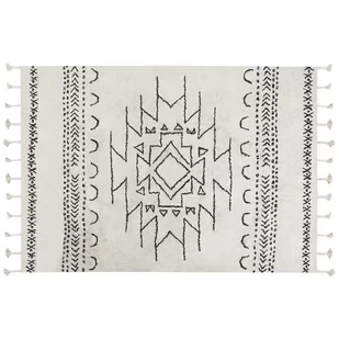 Dywan bawełniany 160 x 230 cm biało-czarny KHOURIBGA - Dywany - miniaturka - grafika 1