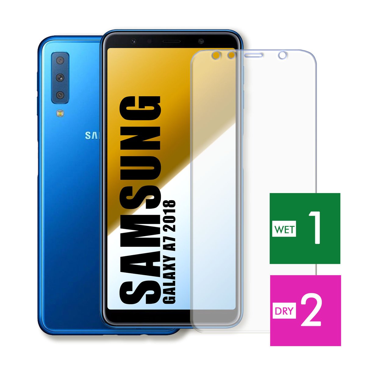 WZMOCNIONE SZKŁO DO SAMSUNG GALAXY A7 2018 SZYBKA HARTOWANE 9H JAKOŚĆ