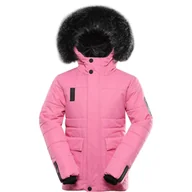 Kurtki i płaszcze dla dziewczynek - Wodoodporna kurtka zimowa dla dzieci Alpine Pro Werdo Pink 164-170 - miniaturka - grafika 1