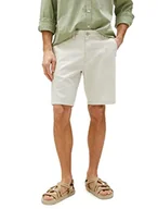 Spodenki damskie - Koton Męskie szorty z odkrytymi nogawkami Linen Blend Bermuda Buttoned Pocket Detailed, beżowy (057), 46 - miniaturka - grafika 1