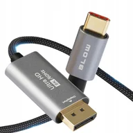 Kable komputerowe i do monitorów - Kabel Przewód Displayport Usb Typ-C Thunderbolt Macbook Plecionka 8K 4K 2M - miniaturka - grafika 1