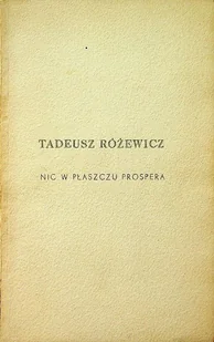 Nic w płaszczu prospera - Poezja - miniaturka - grafika 1
