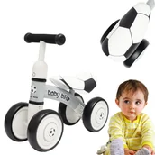 Chodziki - Jeździk Baby Mix Baby Bike czarno biały football - miniaturka - grafika 1