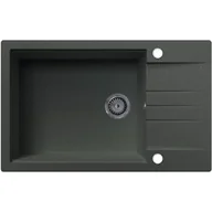 Zlewozmywaki - EOS Zlewozmywak granitowy z ociekaczem LIMA szary metalik - miniaturka - grafika 1