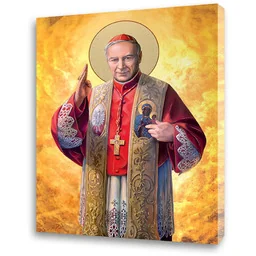 Obraz religijny na płótnie Błogosławiony Kardynał Stefan Wyszyński - Ikony i obrazy sakralne - miniaturka - grafika 1