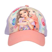 Czapki dla dzieci - Depesche 13511 TOPModel Girl Power - Czapka z nadrukiem w kolorze beżowym, z motywem modelki i kolorowymi partiami, czapka dziecięca z siateczką i regulacją rozmiaru - miniaturka - grafika 1