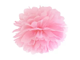 Party Deco Dekoracja wisząca pompon kwiat - j. różowa - 25 cm - 1 szt. PP25-081 - Dekoracje sali - miniaturka - grafika 1