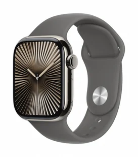Apple Watch 10 GPS + Cellular 42mm naturalny tytan pasek sportowy M/L Szary - Smartwatch - miniaturka - grafika 1