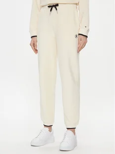 Tommy Hilfiger Spodnie dresowe WW0WW40602 Écru Regular Fit - Spodnie sportowe damskie - miniaturka - grafika 1