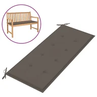 Poduszki ogrodowe - vidaXL Poduszka na ławkę ogrodową, taupe, 120x50x3 cm - miniaturka - grafika 1