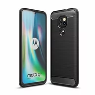 Etui i futerały do telefonów - Tech-Protect Etui Tpucarbon do Motorola Moto G9 Play / E7 Plus czarny - miniaturka - grafika 1