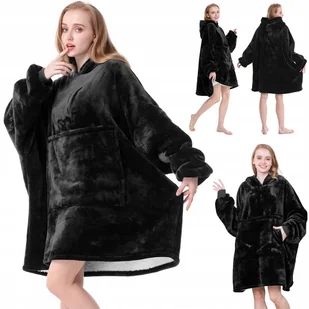 Ciepła Bluza Koc Oversize Xxl 2W1 Gruba Futrzak - Koce - miniaturka - grafika 1