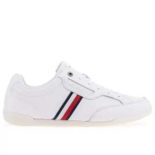 Buty sportowe męskie - Buty Tommy Hilfiger Classic LO Cupsole Leather FM0FM04277-YBR - białe - grafika 1