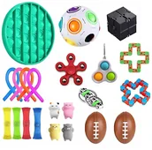 Zabawki sensoryczne - DUŻY ZESTAW ZABAWEK ANTYSTRESOWYCH FIDGET MOCHI - miniaturka - grafika 1