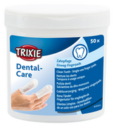 Higiena jamy ustnej zwierząt - Trixie Dental Care czyste zęby nakładki na palce 50 szt - miniaturka - grafika 1