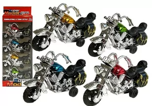 Zestaw Motocykli z Naciągiem 4 sztuki - Samochody i pojazdy dla dzieci - miniaturka - grafika 1