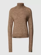 Swetry damskie - Sweter z dzianiny z golfem model ‘JULIANA’ - miniaturka - grafika 1
