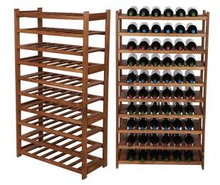 Regał Drewniany Na Wino Lsr 10 Leżni Na Butelki Brązowy, Półki Na Wino 10 Szt, Drewno Sosnowe / Wamar-Sosenka - Regały - miniaturka - grafika 1