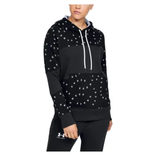 Bluza damska Under Armour Rival Fleece Hoodie Printed - Bluzy sportowe damskie - miniaturka - grafika 1