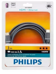 Philips Kabel HDMI pozlacené konektory 3m SWV4433S/10) Czarny - Kable komputerowe i do monitorów - miniaturka - grafika 4
