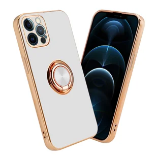 Etui ochronne Cadorabo do Apple iPhone 12 PRO MAX w kolorze białym Etui Cover ochrona aparatu magnetyczny uchwyt samochodowy - Uchwyty samochodowe do telefonów - miniaturka - grafika 1