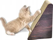 Drapaki dla kotów - DRAPAK DLA KOTA Brązowy TRÓJKĄT 46 x 39 x 27 x 30 cm Mruu&Pruu - miniaturka - grafika 1