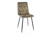 Krzesła - Krzesło tapicerowane TOM VELVET oliwkowe - miniaturka - grafika 1