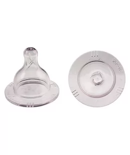 Poupy Poupy, Smoczek silikonowy do butelek, szerokootworowy, 0m+, 2 szt. - Smoczki do butelek - miniaturka - grafika 1