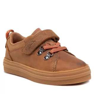 Buty dla chłopców - Sneakersy CLARKS - Nova Bar K 261691947 Tan - grafika 1