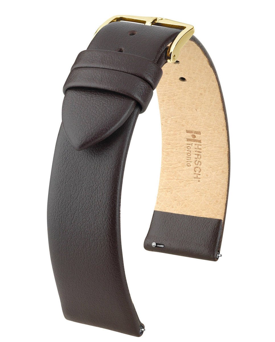 Skórzany wodoodporny pasek do zegarka 14 mm HIRSCH Toronto M 03702110-1-14