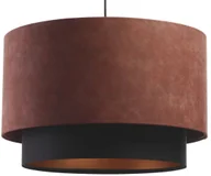 Lampy sufitowe - Lampa wisząca DOUBLE ZAMSZ 50 bordowa/czarna BPS KONCEPT - miniaturka - grafika 1