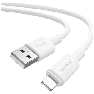 Kabel USB Usams U90 Lightning 1m 2,4A biały SJ762USB01 - Kable komputerowe i do monitorów - miniaturka - grafika 1