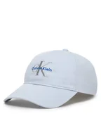 Czapki damskie - Calvin Klein Czapka z daszkiem Monologo Embroidery Baseball Hat LV04K5026G Błękitny - miniaturka - grafika 1