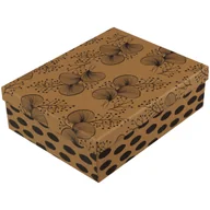 Opakowania i torebki na prezenty - SPARKLEZ Pudełko w czarne kwiaty i kropki, rozmiar M - miniaturka - grafika 1