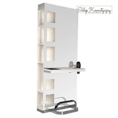 Meble fryzjerskie - Gabbiano konsola fryzjerska B058 perłowa - miniaturka - grafika 1