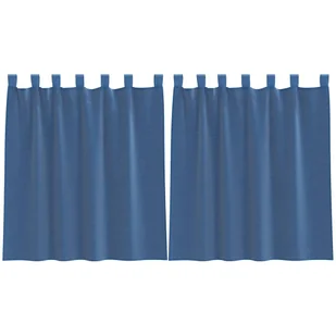 vidaXL Zasłony woalowe z kieszeniami na drążek 2 szt. Royal Blue - Zasłony - miniaturka - grafika 1
