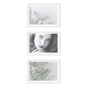 Ramki na zdjęcia - Zestaw białych ramek - galeria ramek na 3 zdjęcia + szablon do powieszenia ram - miniaturka - grafika 1