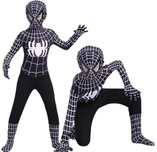 Strój Przebranie Kostium Spiderman Black 104/110, Hopki - Stroje karnawałowe - miniaturka - grafika 1