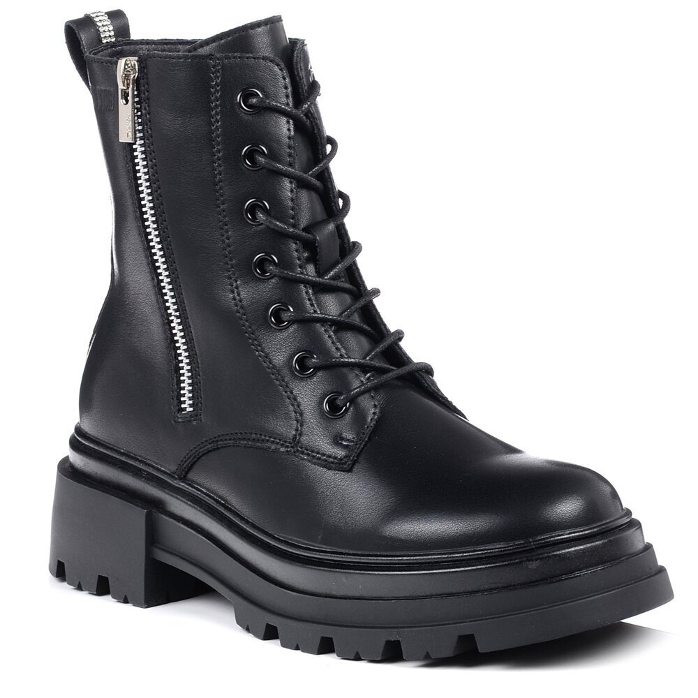 Botki damskie skórzane trapery ocieplane czarne Big Star OO274A257-37