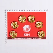 Pasmanteria - Zatrzaski metalowe 10mm do przyszycia złote - miniaturka - grafika 1