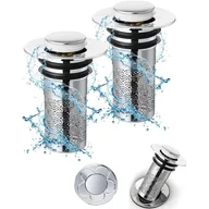 Korki do umywalek - Korek do zlewu 34-40 mm, 2 szt., filtr antyzapychający do kuchni i łazienki, praktyczne akcesoria - miniaturka - grafika 1