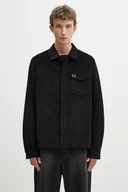 Koszule męskie - Fred Perry koszula sztruksowa męska kolor czarny regular z kołnierzykiem klasycznym M1717 - miniaturka - grafika 1